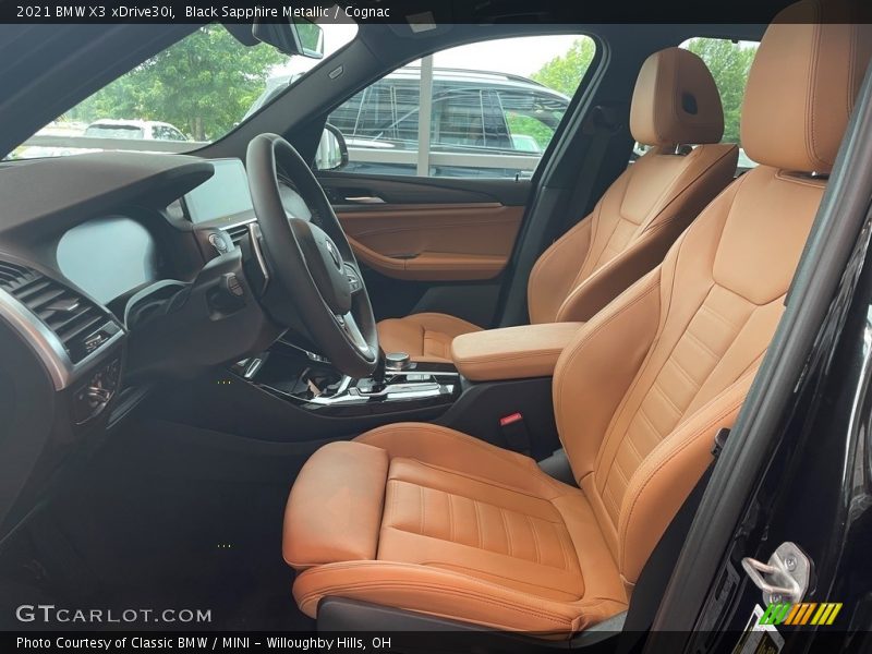 Black Sapphire Metallic / Cognac 2021 BMW X3 xDrive30i