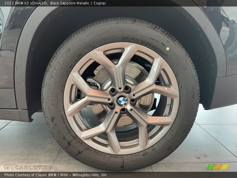 Black Sapphire Metallic / Cognac 2021 BMW X3 xDrive30i