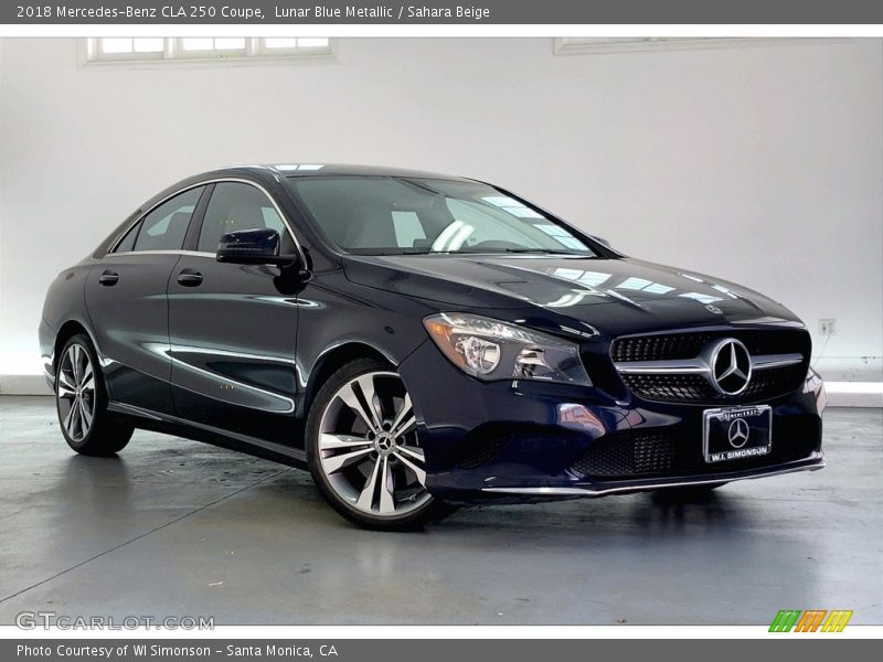Lunar Blue Metallic / Sahara Beige 2018 Mercedes-Benz CLA 250 Coupe