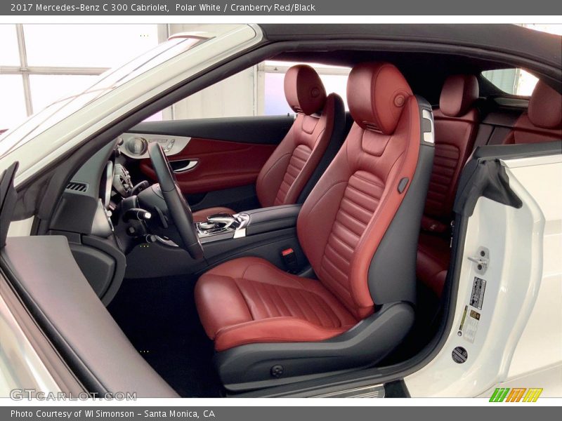Polar White / Cranberry Red/Black 2017 Mercedes-Benz C 300 Cabriolet