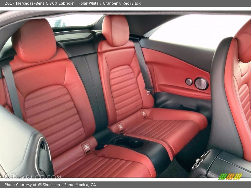 Polar White / Cranberry Red/Black 2017 Mercedes-Benz C 300 Cabriolet