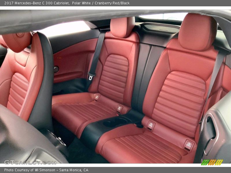 Polar White / Cranberry Red/Black 2017 Mercedes-Benz C 300 Cabriolet