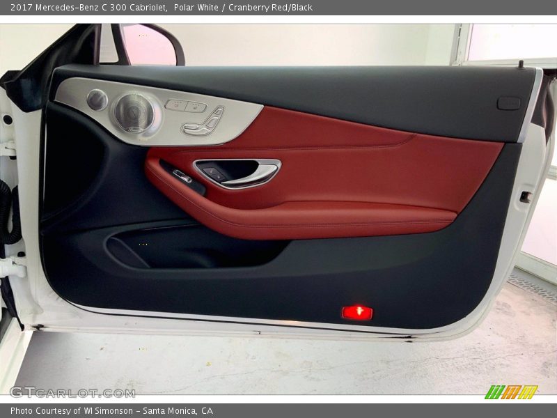 Polar White / Cranberry Red/Black 2017 Mercedes-Benz C 300 Cabriolet