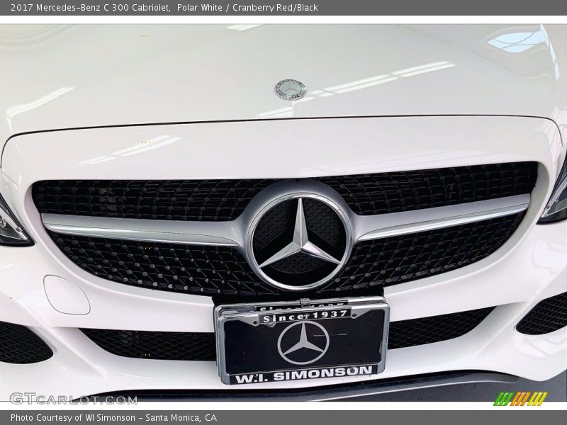 Polar White / Cranberry Red/Black 2017 Mercedes-Benz C 300 Cabriolet