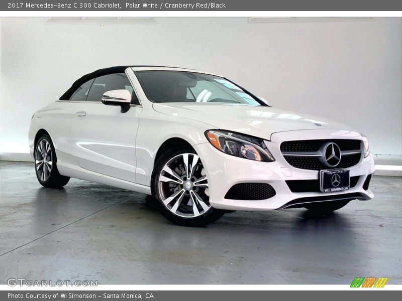 Polar White / Cranberry Red/Black 2017 Mercedes-Benz C 300 Cabriolet