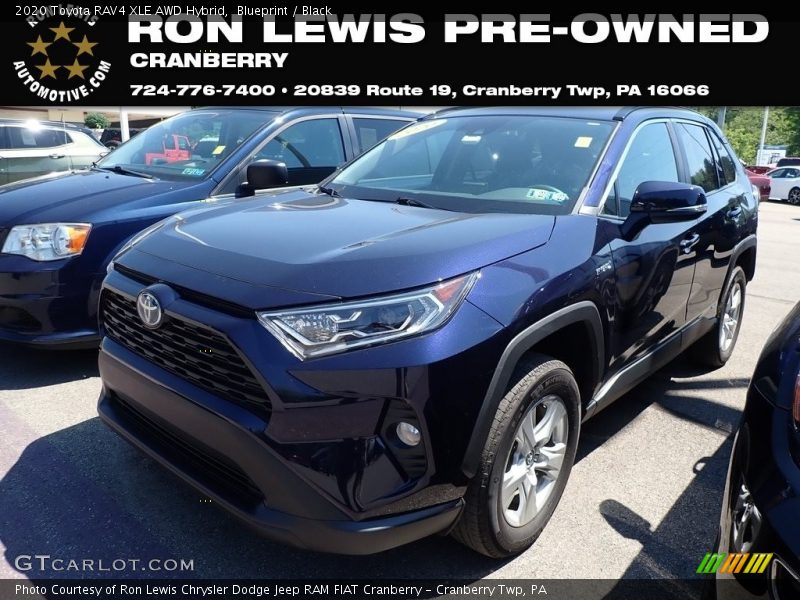 Blueprint / Black 2020 Toyota RAV4 XLE AWD Hybrid