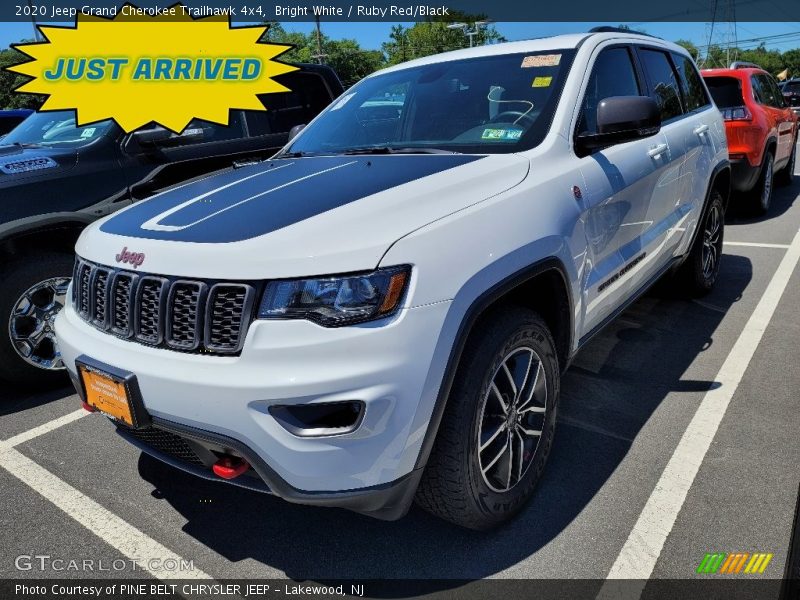 Bright White / Ruby Red/Black 2020 Jeep Grand Cherokee Trailhawk 4x4