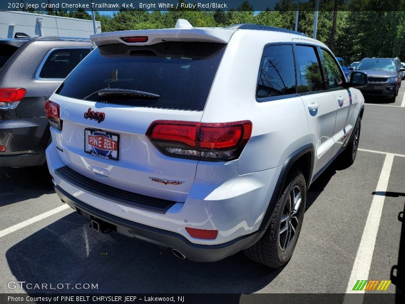 Bright White / Ruby Red/Black 2020 Jeep Grand Cherokee Trailhawk 4x4
