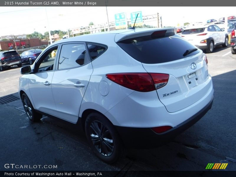 Winter White / Beige 2015 Hyundai Tucson GLS AWD