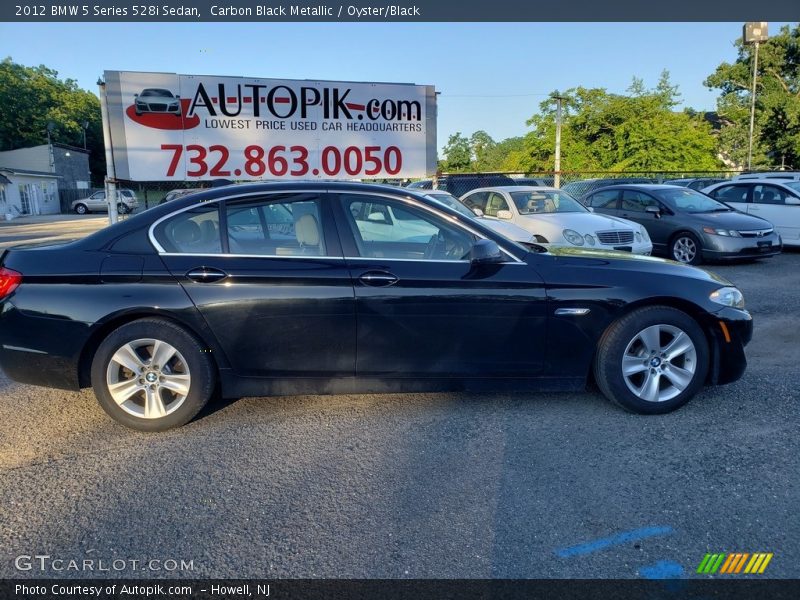 Carbon Black Metallic / Oyster/Black 2012 BMW 5 Series 528i Sedan
