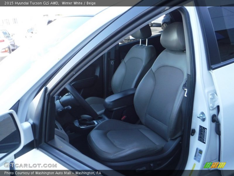 Winter White / Beige 2015 Hyundai Tucson GLS AWD