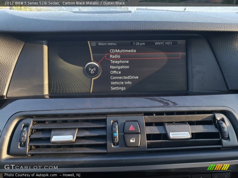 Carbon Black Metallic / Oyster/Black 2012 BMW 5 Series 528i Sedan