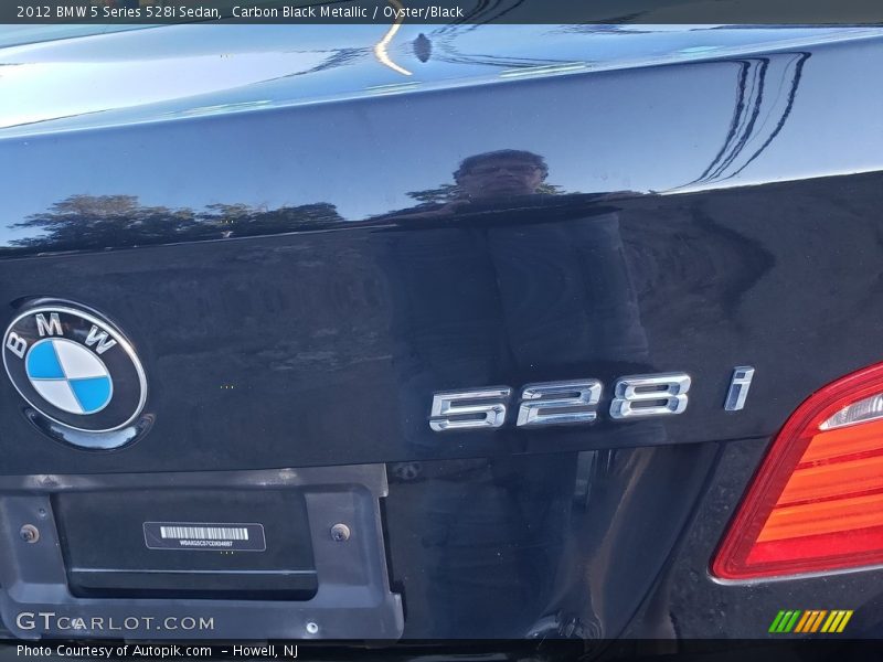 Carbon Black Metallic / Oyster/Black 2012 BMW 5 Series 528i Sedan