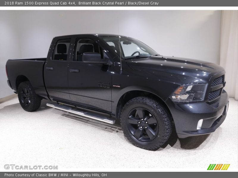 Brilliant Black Crystal Pearl / Black/Diesel Gray 2018 Ram 1500 Express Quad Cab 4x4