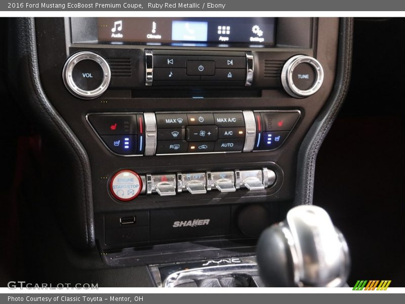 Ruby Red Metallic / Ebony 2016 Ford Mustang EcoBoost Premium Coupe