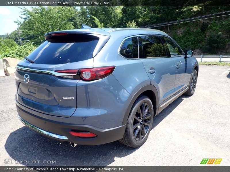Polymetal Gray / Red 2021 Mazda CX-9 Carbon Edition AWD