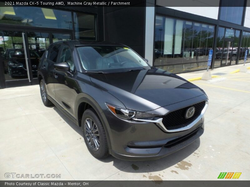 Machine Gray Metallic / Parchment 2021 Mazda CX-5 Touring AWD