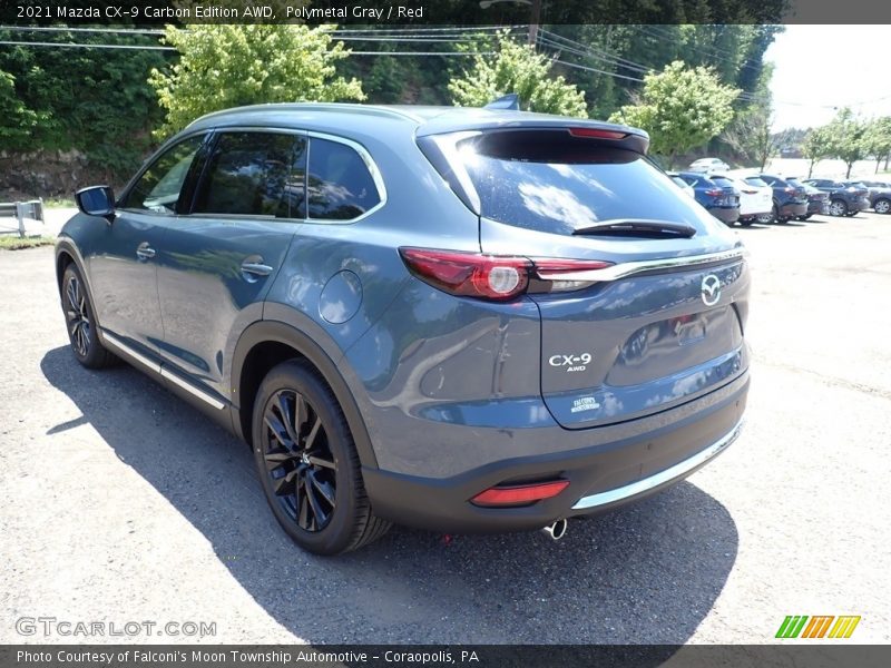 Polymetal Gray / Red 2021 Mazda CX-9 Carbon Edition AWD