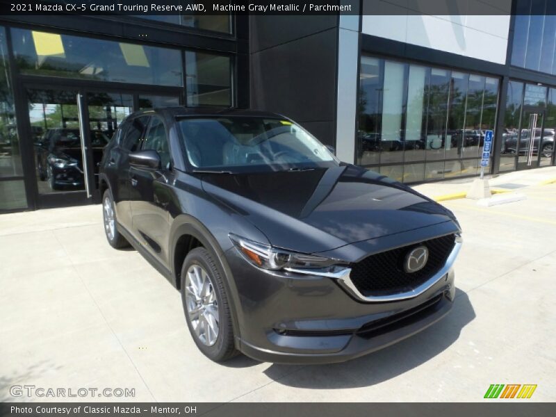 Machine Gray Metallic / Parchment 2021 Mazda CX-5 Grand Touring Reserve AWD