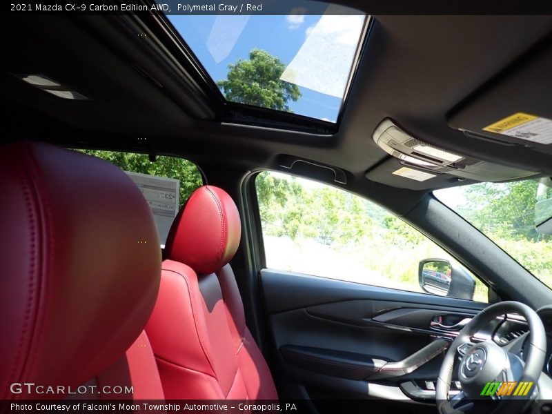 Polymetal Gray / Red 2021 Mazda CX-9 Carbon Edition AWD