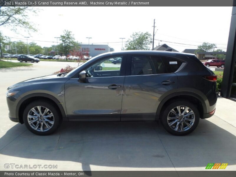 Machine Gray Metallic / Parchment 2021 Mazda CX-5 Grand Touring Reserve AWD