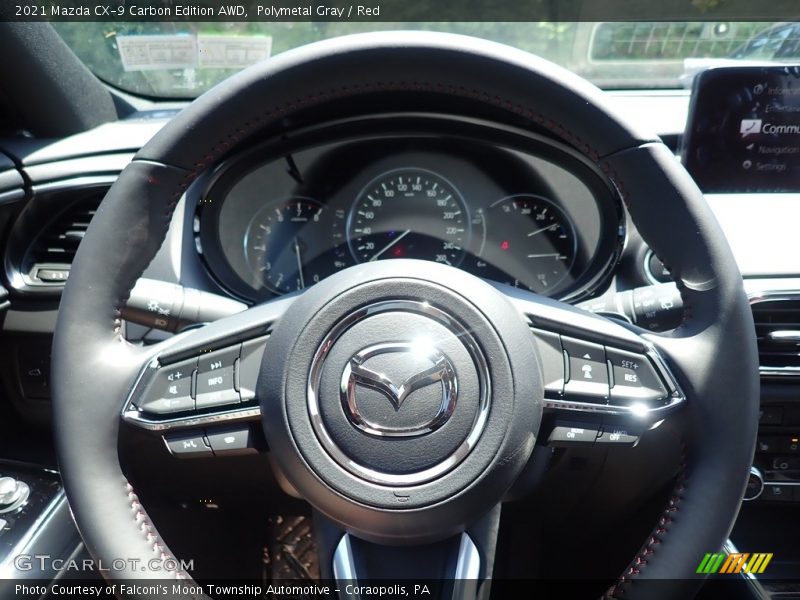 Polymetal Gray / Red 2021 Mazda CX-9 Carbon Edition AWD