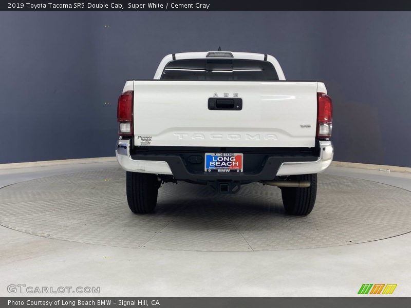 Super White / Cement Gray 2019 Toyota Tacoma SR5 Double Cab