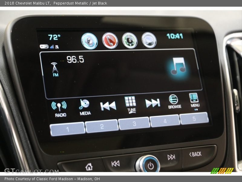 Pepperdust Metallic / Jet Black 2018 Chevrolet Malibu LT