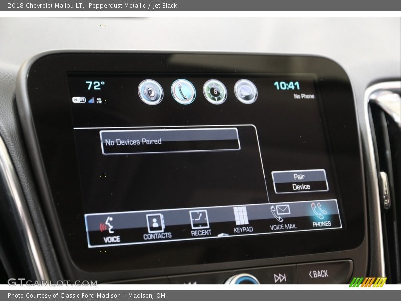Pepperdust Metallic / Jet Black 2018 Chevrolet Malibu LT