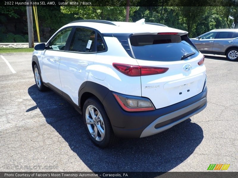 Lunar White / Black 2022 Hyundai Kona SEL AWD