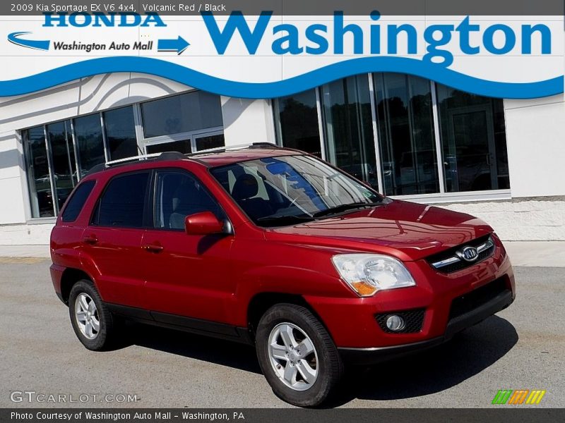 Volcanic Red / Black 2009 Kia Sportage EX V6 4x4