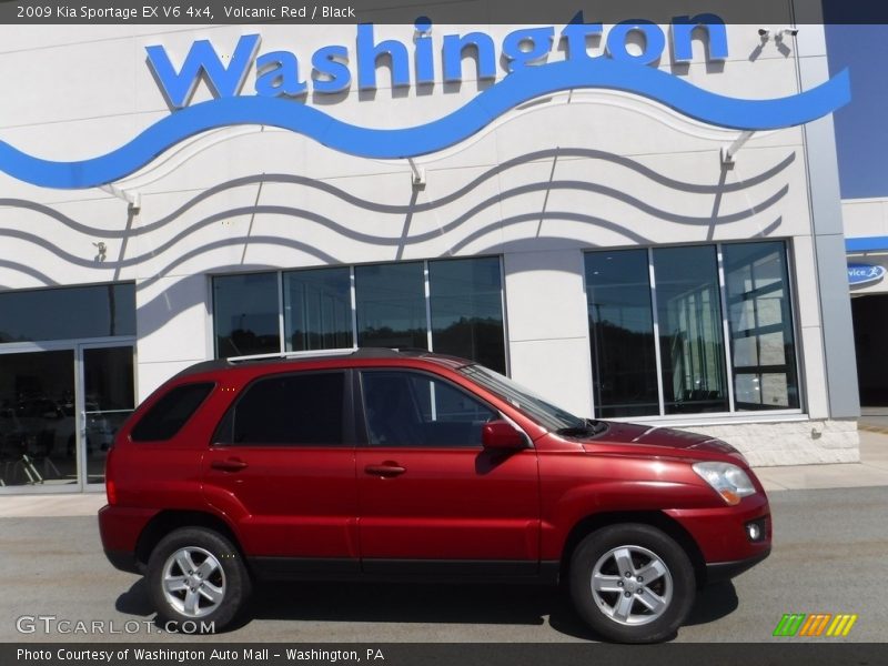 Volcanic Red / Black 2009 Kia Sportage EX V6 4x4