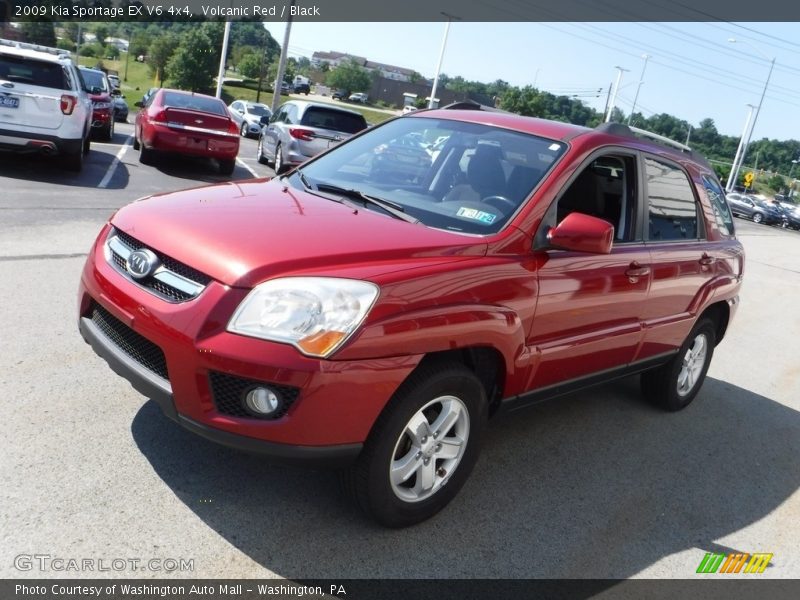 Volcanic Red / Black 2009 Kia Sportage EX V6 4x4
