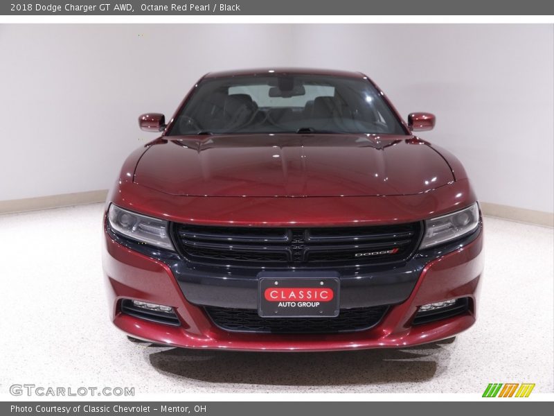Octane Red Pearl / Black 2018 Dodge Charger GT AWD