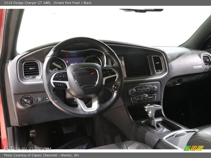 Octane Red Pearl / Black 2018 Dodge Charger GT AWD