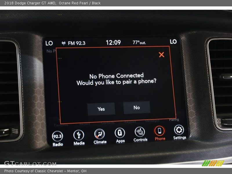 Octane Red Pearl / Black 2018 Dodge Charger GT AWD