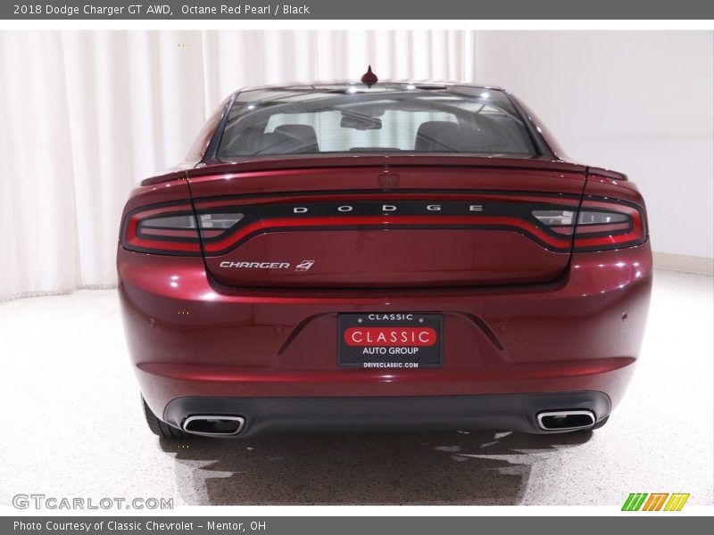 Octane Red Pearl / Black 2018 Dodge Charger GT AWD