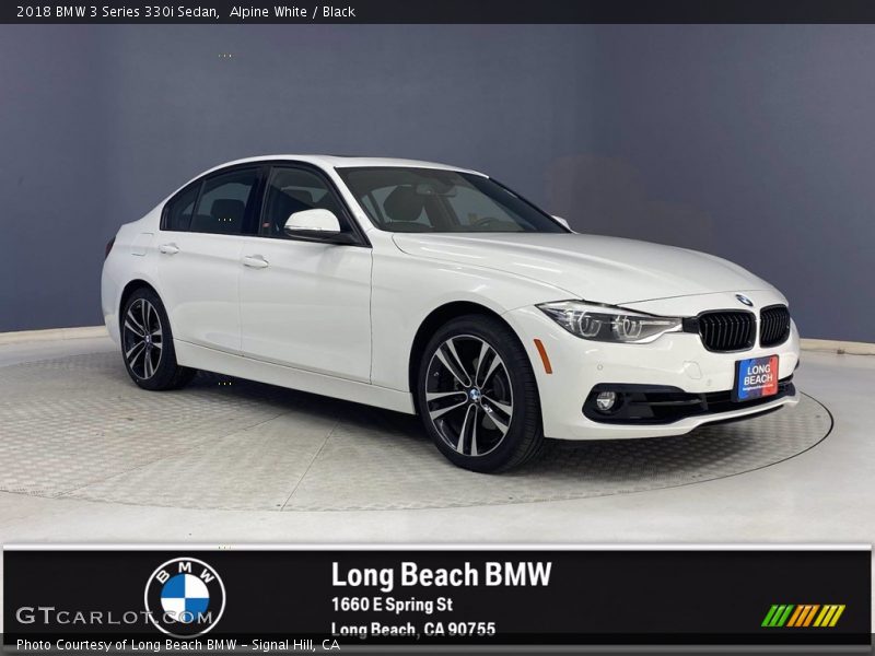 Alpine White / Black 2018 BMW 3 Series 330i Sedan