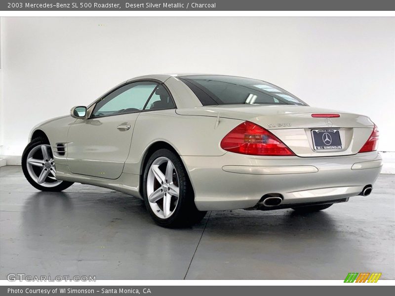 Desert Silver Metallic / Charcoal 2003 Mercedes-Benz SL 500 Roadster