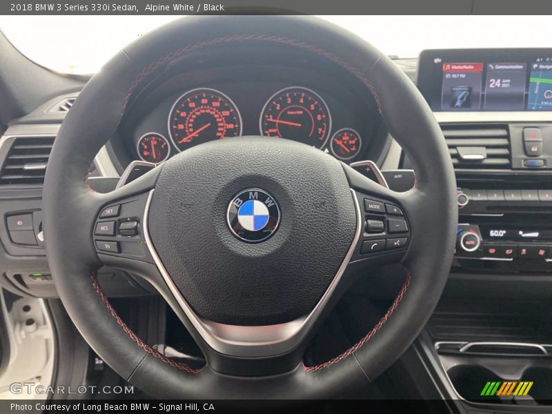 Alpine White / Black 2018 BMW 3 Series 330i Sedan