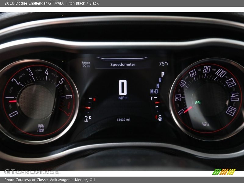 Pitch Black / Black 2018 Dodge Challenger GT AWD