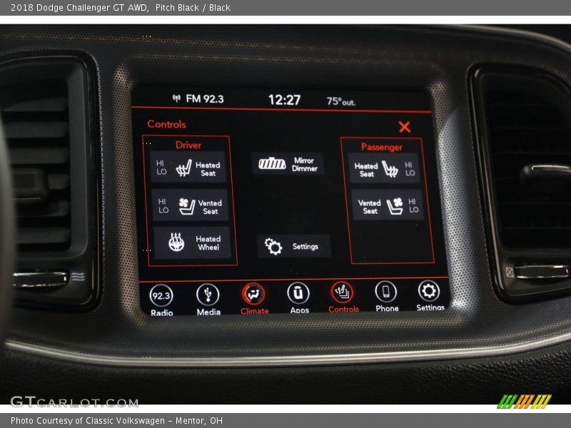 Pitch Black / Black 2018 Dodge Challenger GT AWD