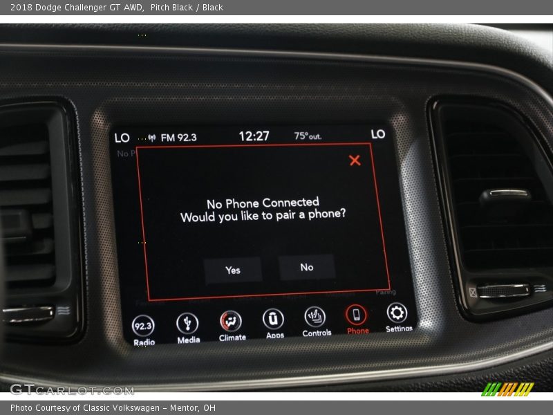 Pitch Black / Black 2018 Dodge Challenger GT AWD