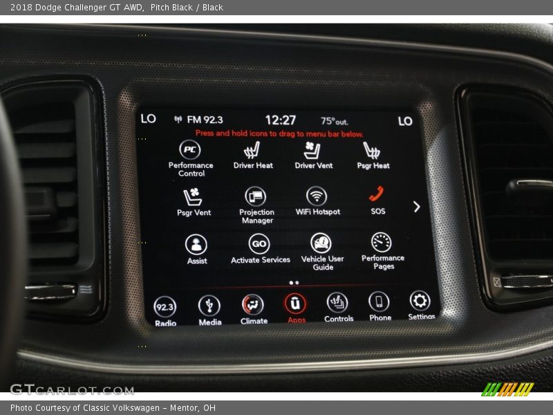 Pitch Black / Black 2018 Dodge Challenger GT AWD