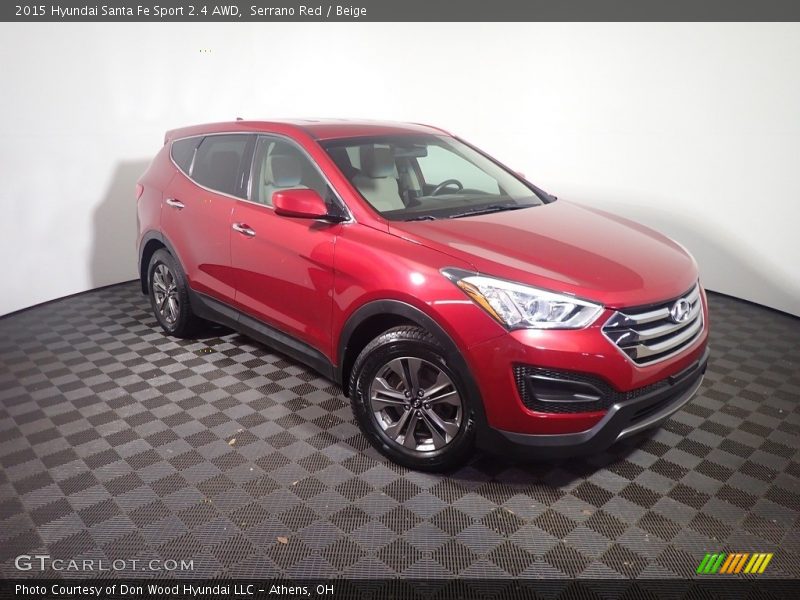 Serrano Red / Beige 2015 Hyundai Santa Fe Sport 2.4 AWD