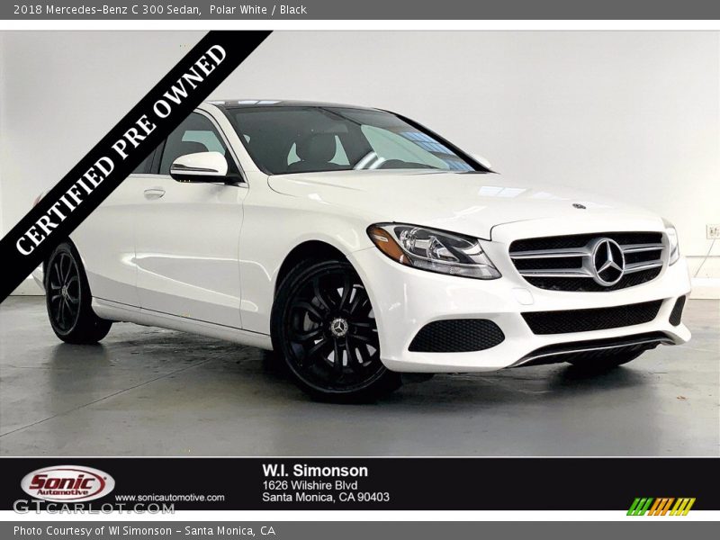Polar White / Black 2018 Mercedes-Benz C 300 Sedan
