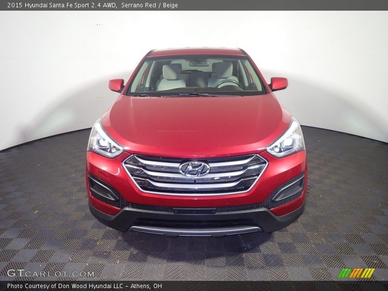 Serrano Red / Beige 2015 Hyundai Santa Fe Sport 2.4 AWD