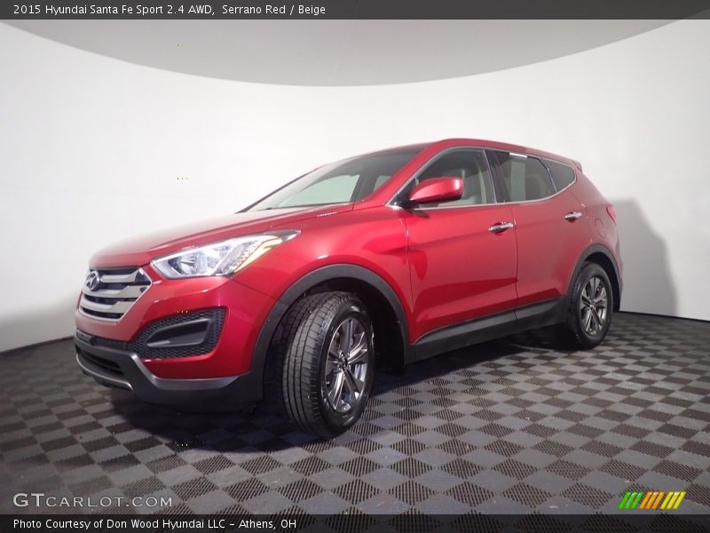 Serrano Red / Beige 2015 Hyundai Santa Fe Sport 2.4 AWD