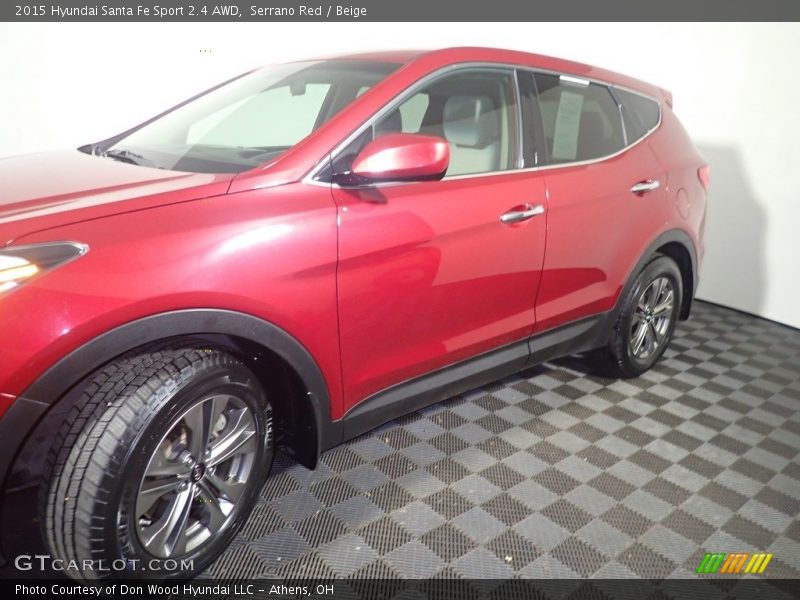 Serrano Red / Beige 2015 Hyundai Santa Fe Sport 2.4 AWD