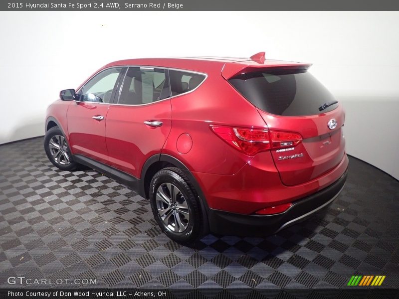 Serrano Red / Beige 2015 Hyundai Santa Fe Sport 2.4 AWD